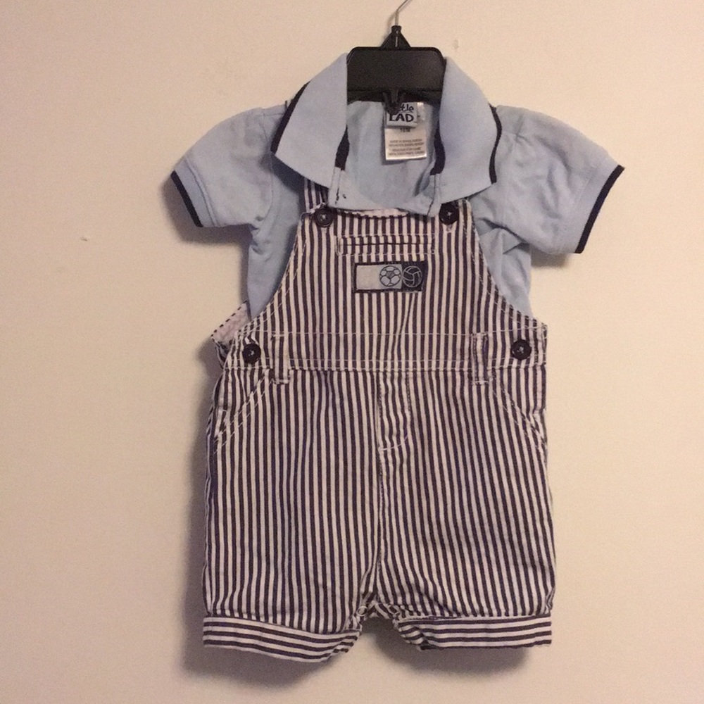 Baby boy overalls set